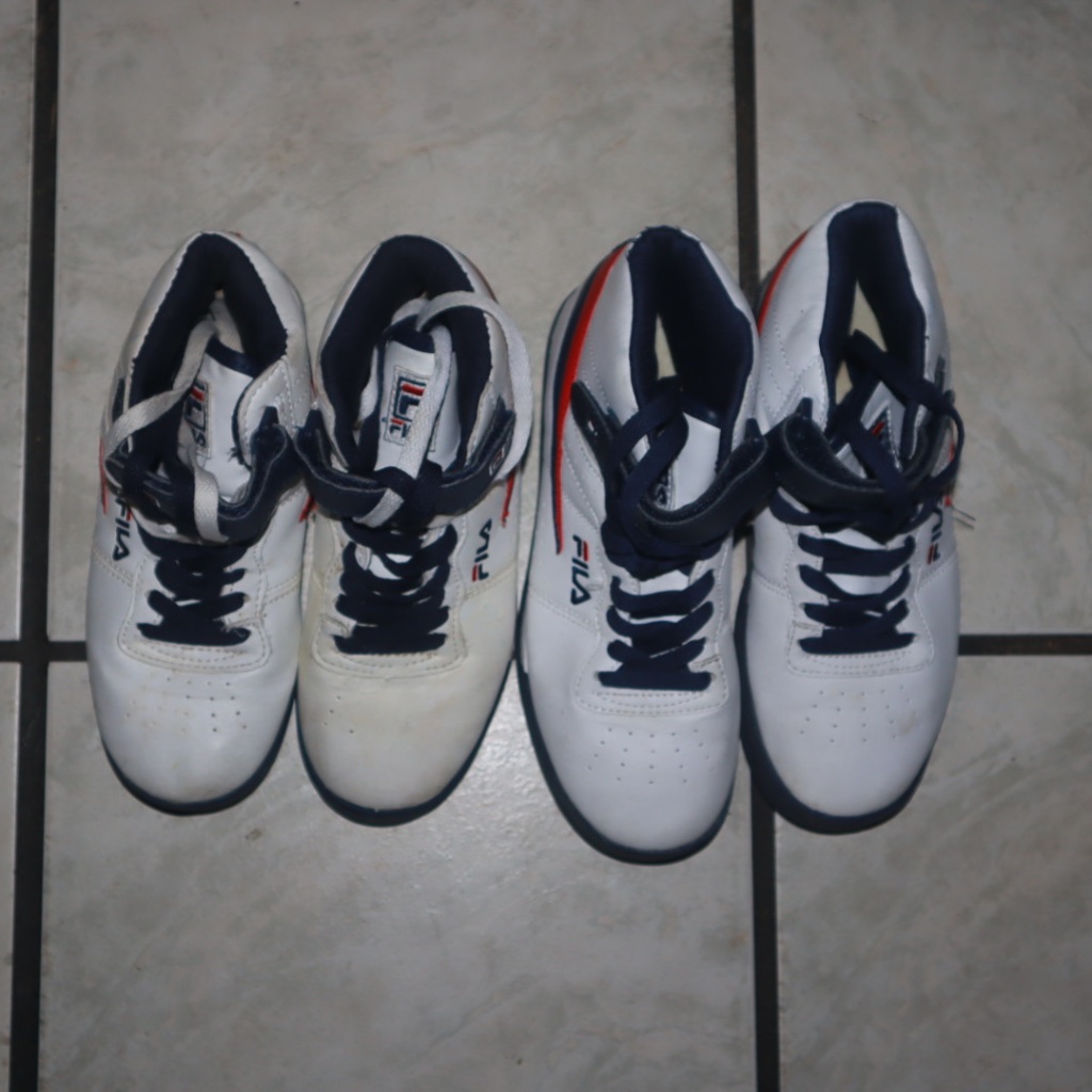 Fila White And Blue Sports Sneakers